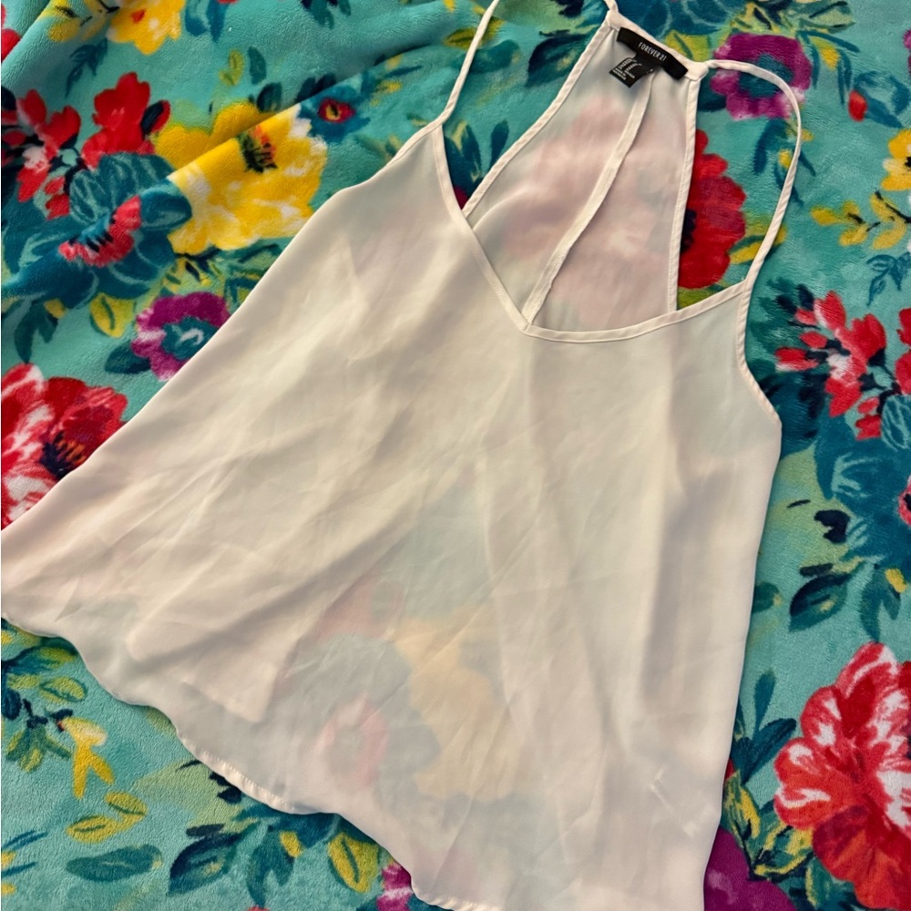 Forever 21 White Camisole Top